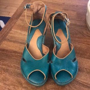 Born teal wedges